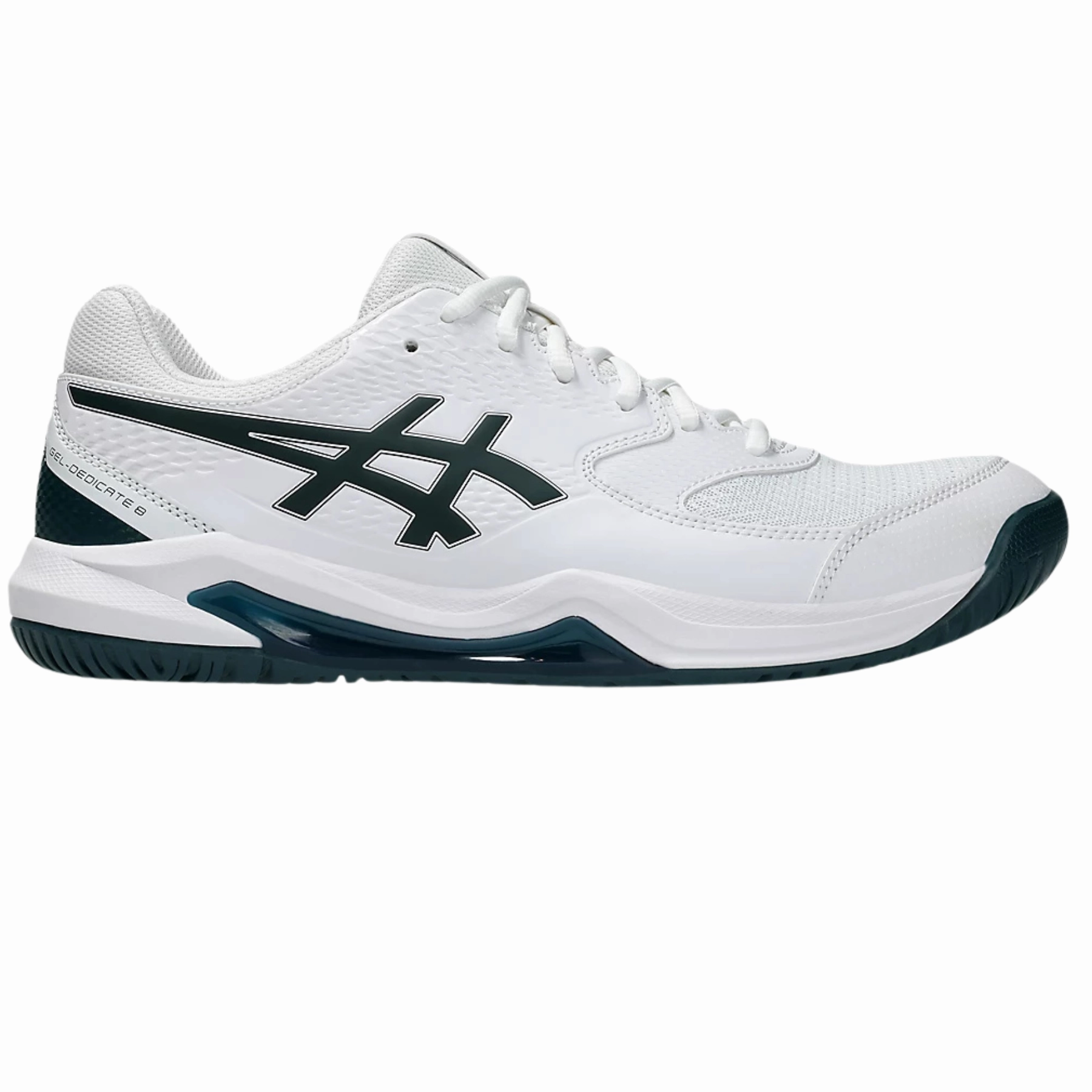 Asics Gel-Dedicate 8 Tennis Shoes  White/Saxon Green Asics tennis shoes
