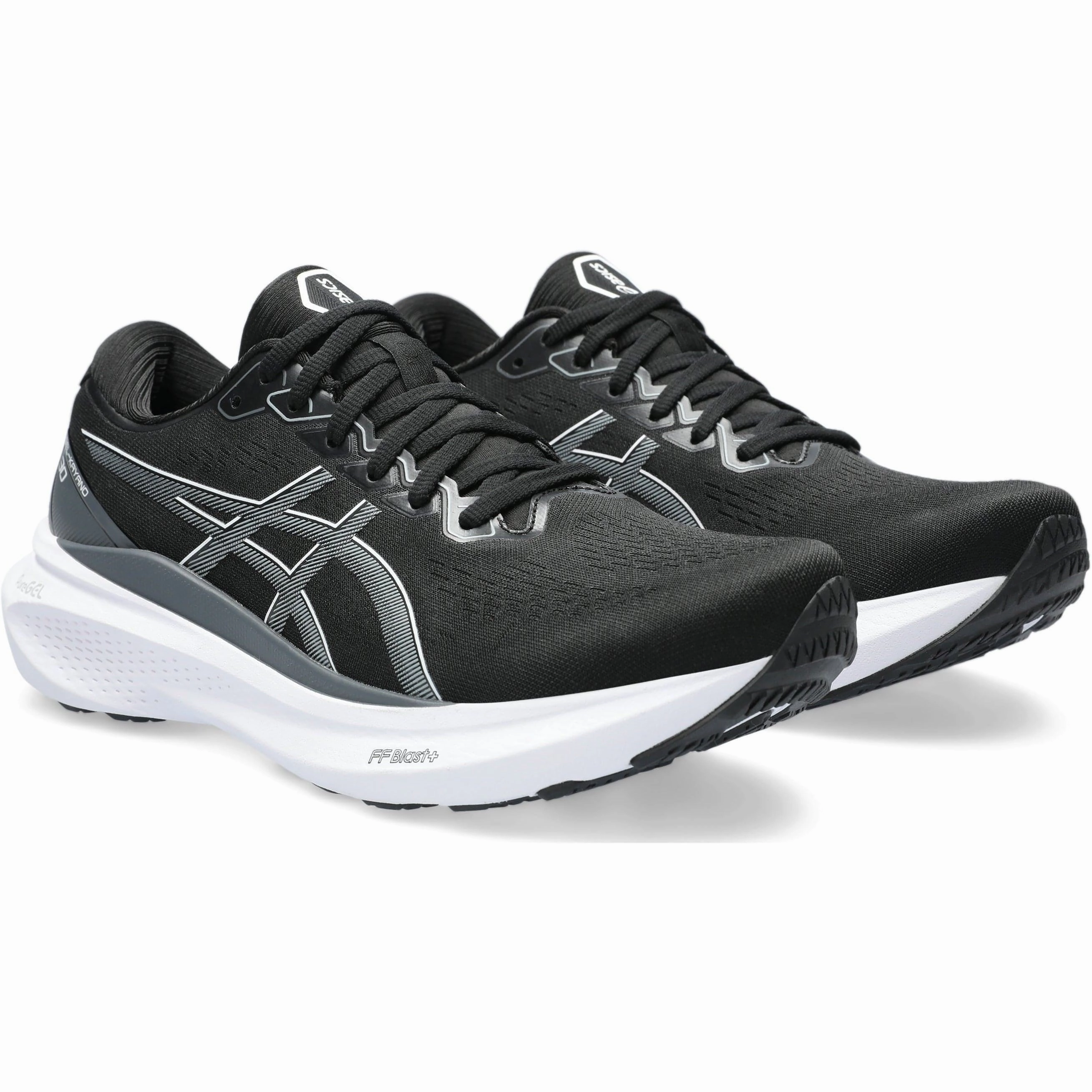 Asics Gel Kayano 30 WIDE FIT (2E) Mens Running Shoes - Black Performance Shoes