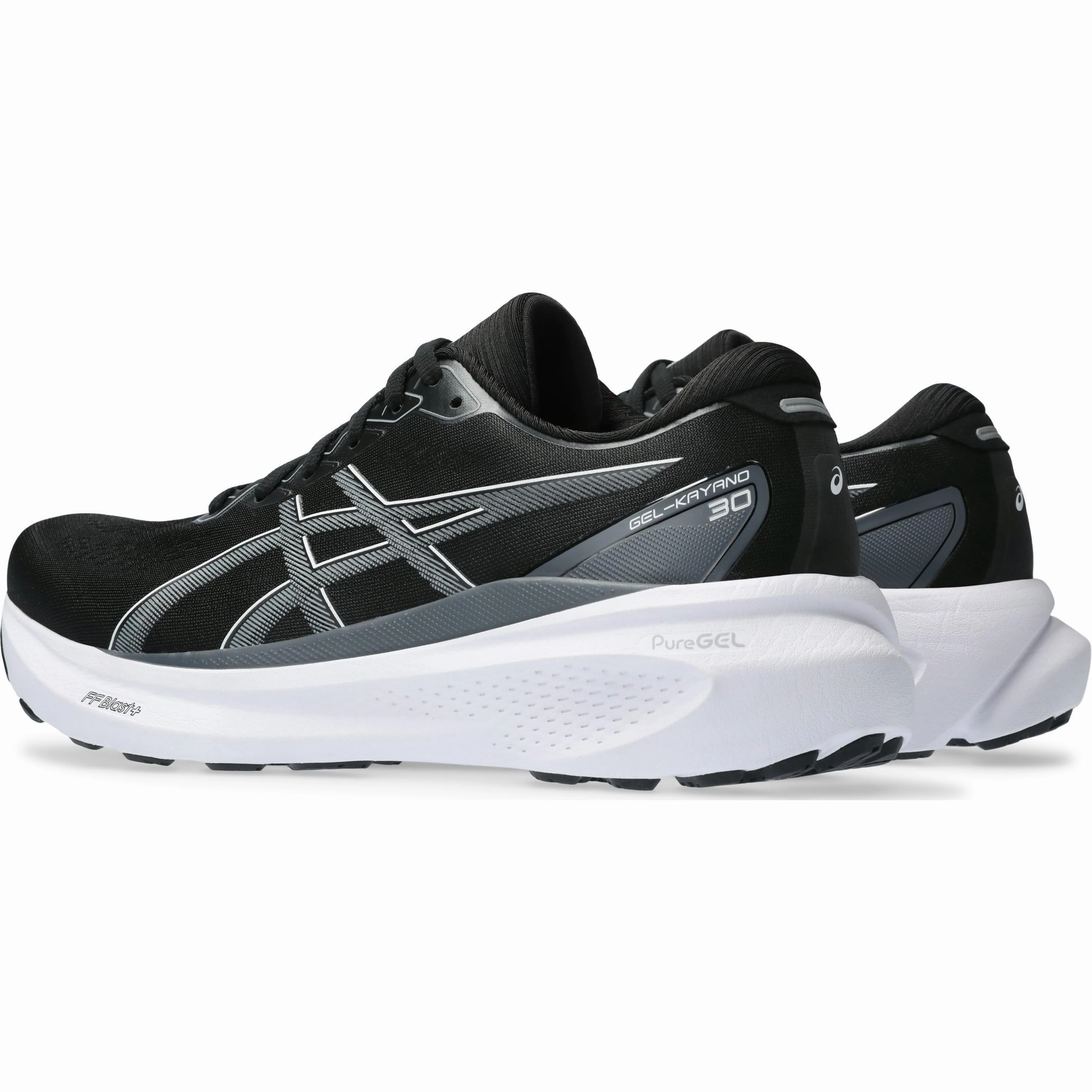 Asics Gel Kayano 30 WIDE FIT (2E) Mens Running Shoes - Black Performance Shoes