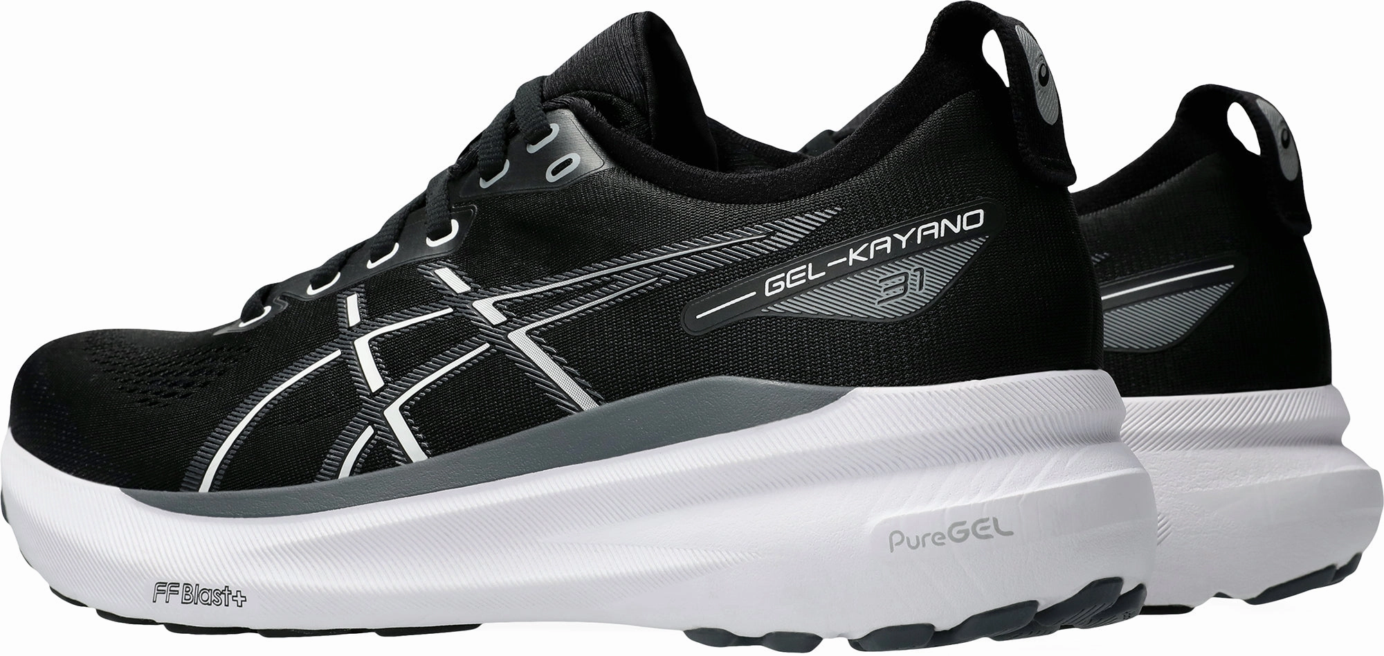 Asics Gel Kayano 31 WIDE FIT (2E) Mens Running Shoes - Black Performance Shoes