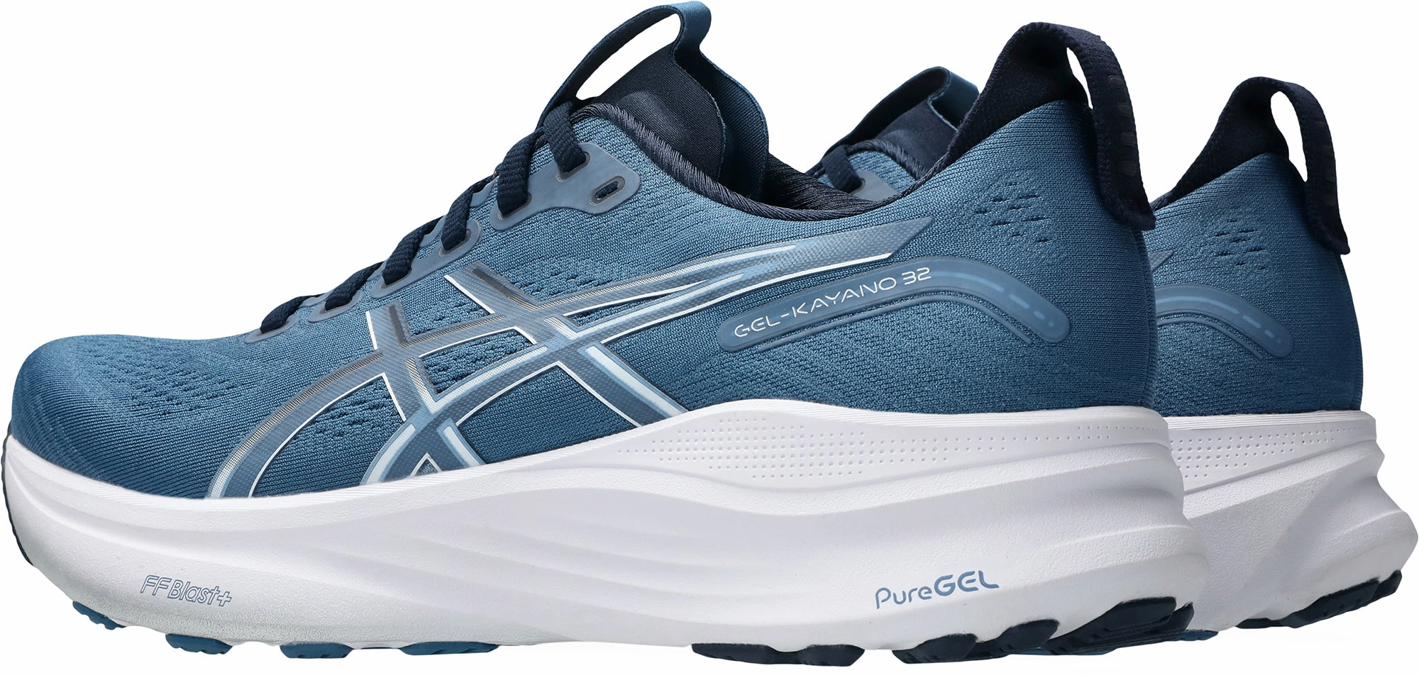 Asics Gel Kayano 32 Mens Running Shoes - Blue Flexible Athletic Fit