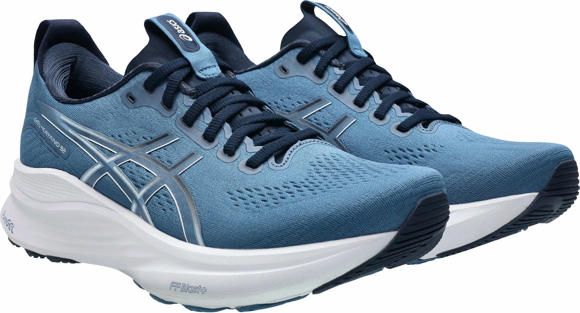 Asics Gel Kayano 32 Mens Running Shoes - Blue Flexible Athletic Fit