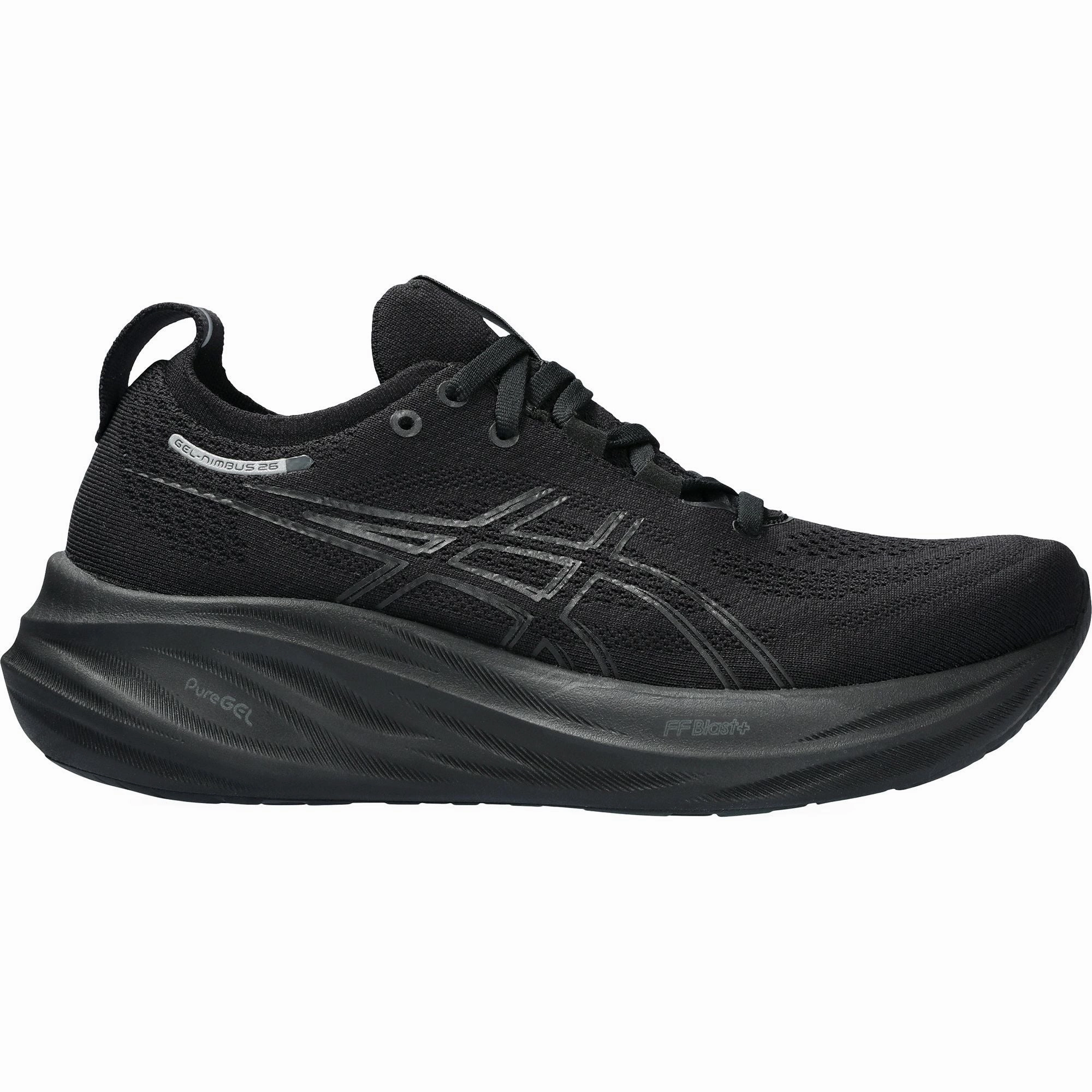 Asics Gel Nimbus 26 Womens Running Shoes - Black Asics athletic footwear for training sessions