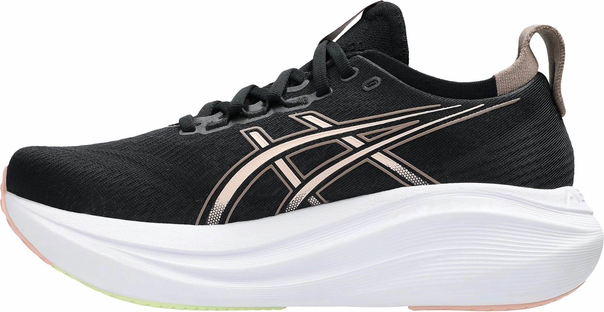 Asics Gel Nimbus 27 Womens Running Shoes - Black Flexible Athletic Fit