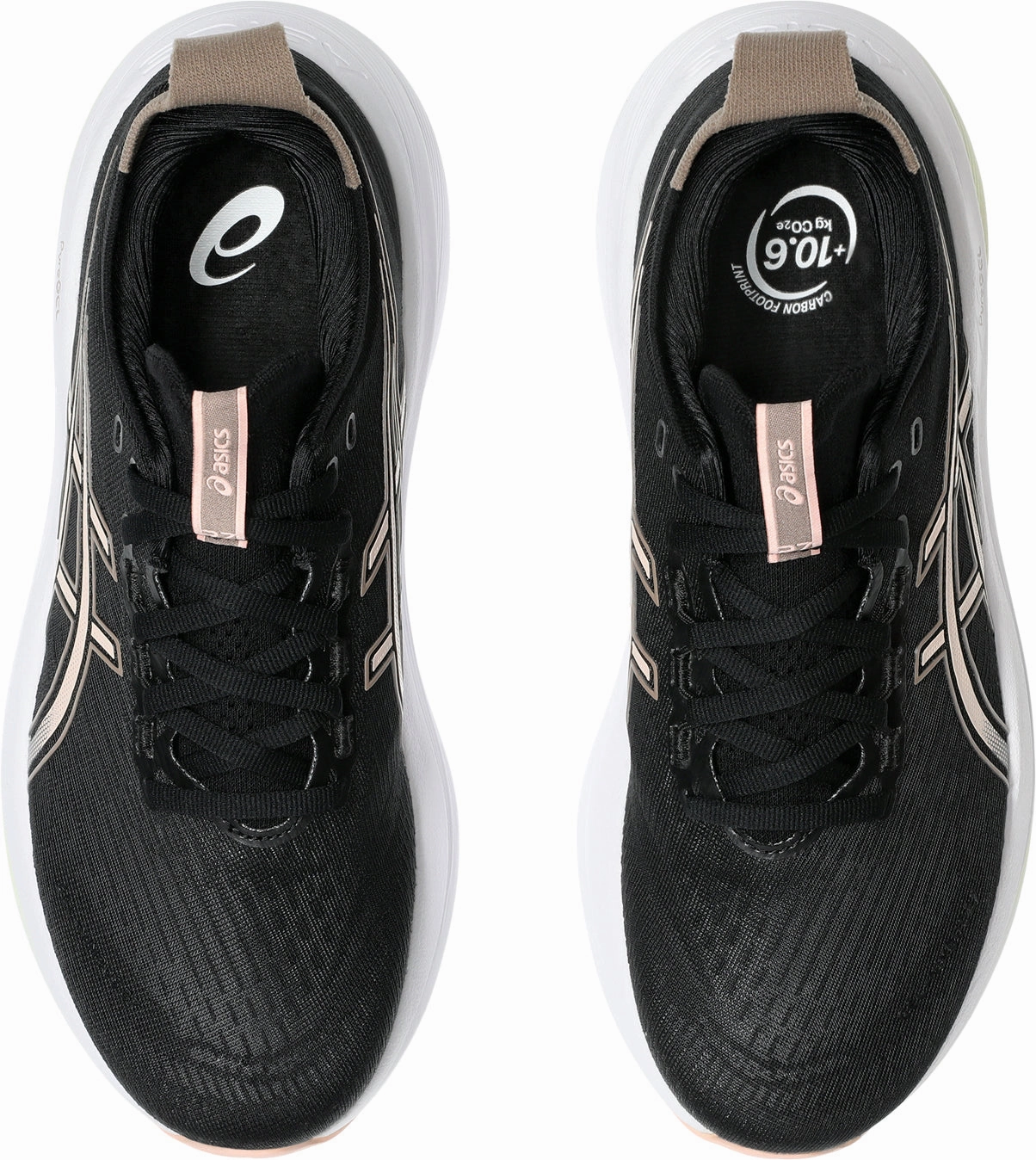 Asics Gel Nimbus 27 Womens Running Shoes - Black Flexible Athletic Fit
