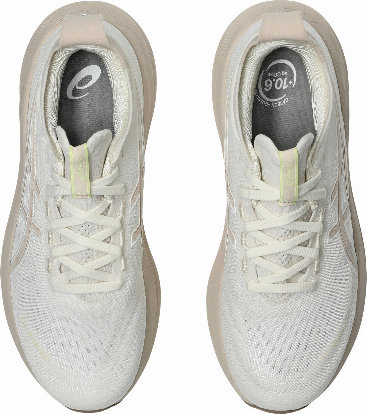 Asics Gel Nimbus 27 Womens Running Shoes - Cream Flexible Athletic Fit