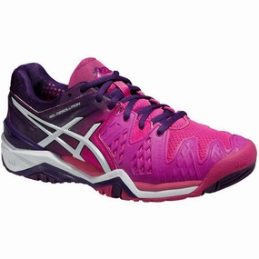 Asics Gel Resolution 6 Clay Womens Tennis Shoes - Pink Asics athletic footwear for training sessions