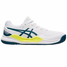 Asics Gel Resolution 9 GS White / Restful Teal  Kids Tennis Shoes Asics tennis shoes