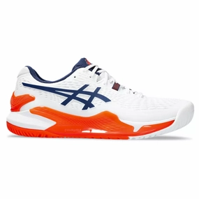 Asics Gel Resolution 9 White Blue Expance Men Tennis Shoes Asics tennis shoes