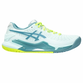 Asics Gel Resolution 9 Womens Tennis Shoes -Soothing Sea / Gris Blue Asics tennis shoes