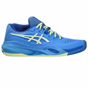 Asics Gel Resolution X Clay Womens Tennis Shoes Blue Coast /Huddle Yellow Asics tennis shoes