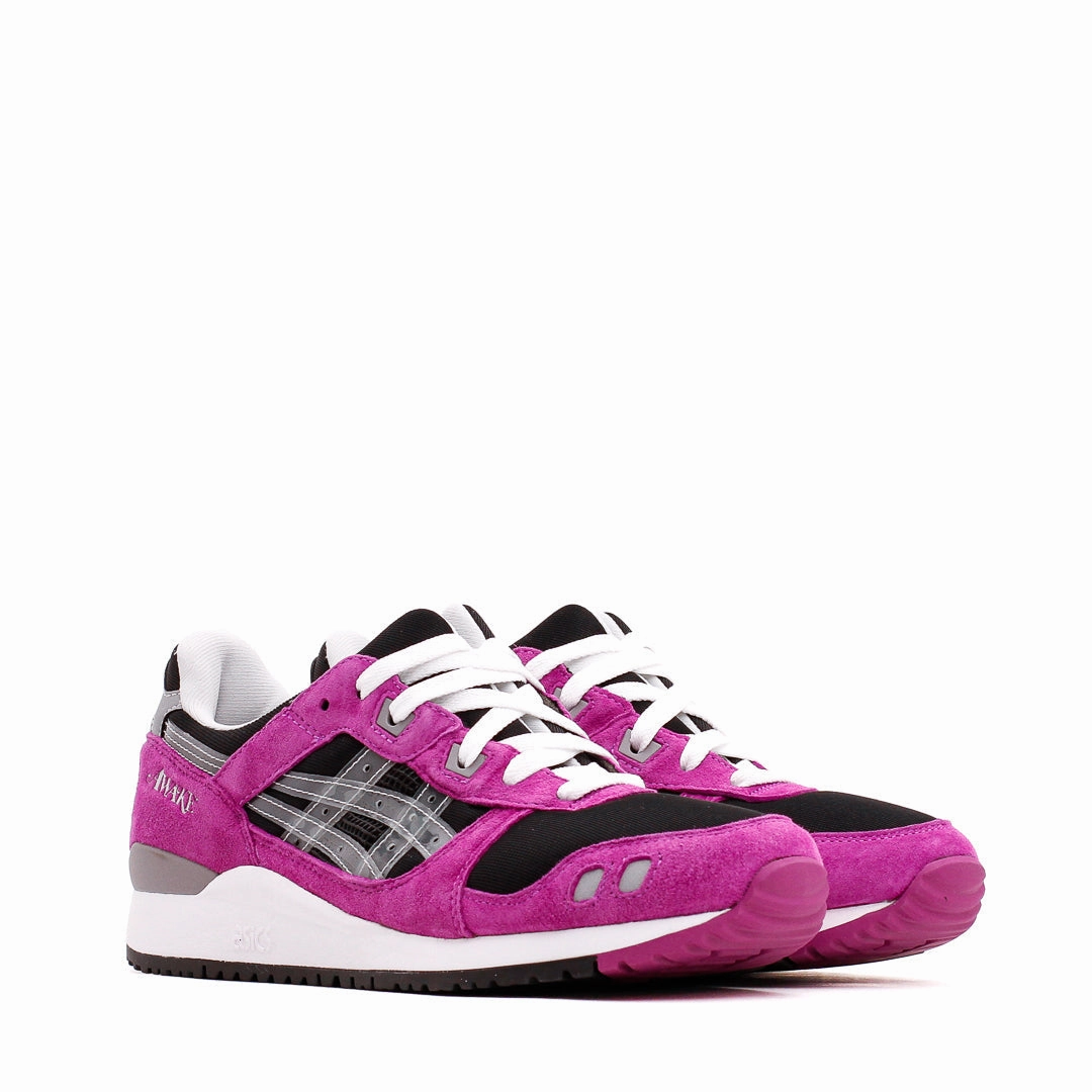 Asics Men x Awake NY Gel-Lyte III OG Black Pink Core 1201A568-001 Asics shoe style pictures