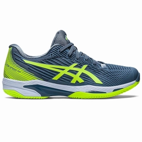 Asics Solution Speed FF 2 Steel Blue/Hazard Green  Clay Tennis Shoes Asics tennis shoes