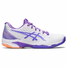 Asics Solution Speed FF 2 White/Amethyst  Clay Women's Tennis Shoes Asics tennis shoes