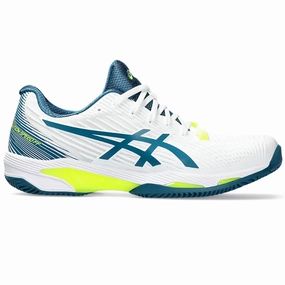 Asics Solution Speed FF 2 White/Restful Teal  Clay Mens Tennis Shoes Asics tennis shoes