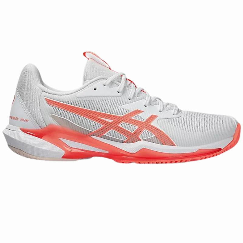 Asics Solution Speed FF 3 Women's Tennis Shoes - White/Sun Coral Asics tennis shoes