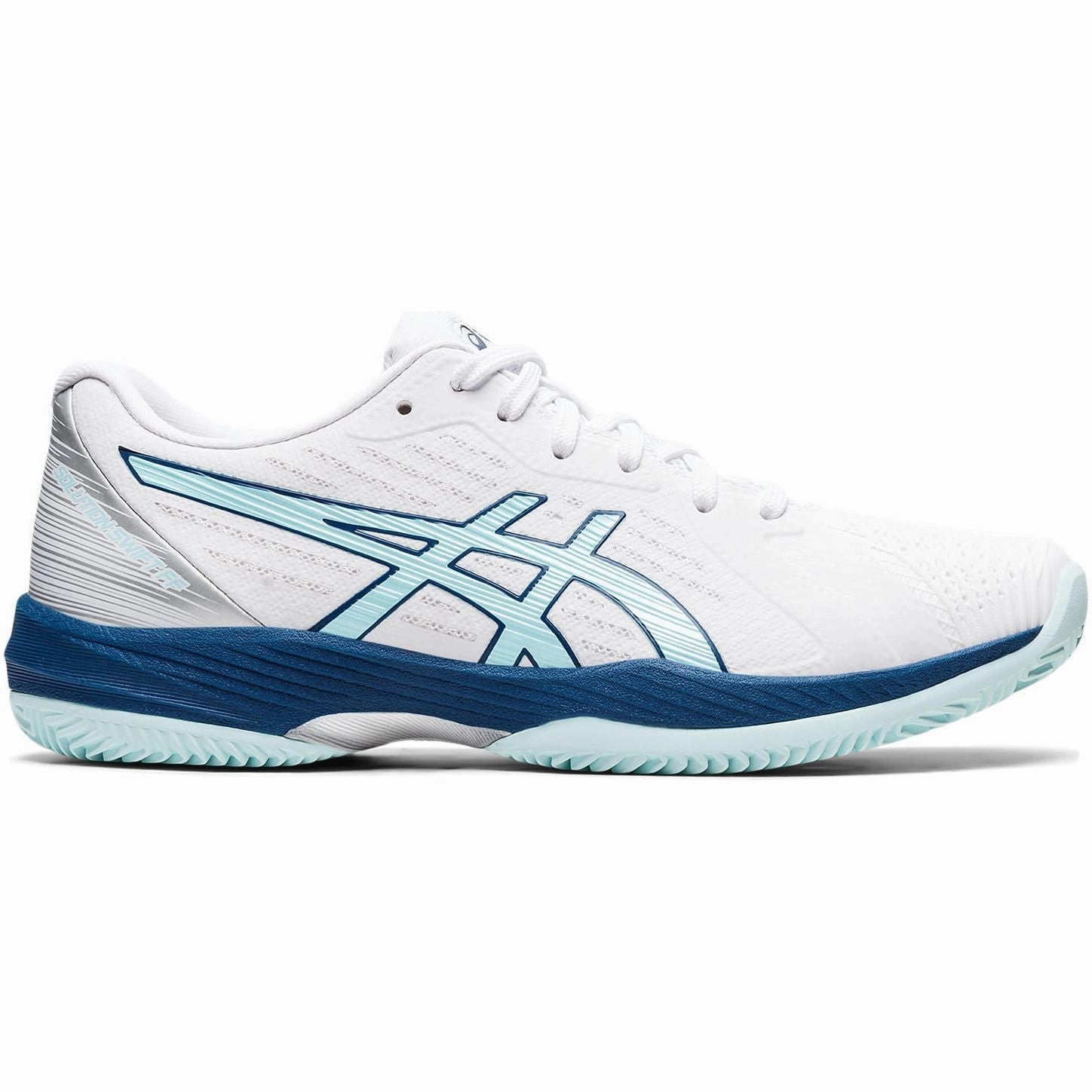 Asics Solution Swift FF Clay Womens Court Shoes - White Asics athletic footwear for training sessions