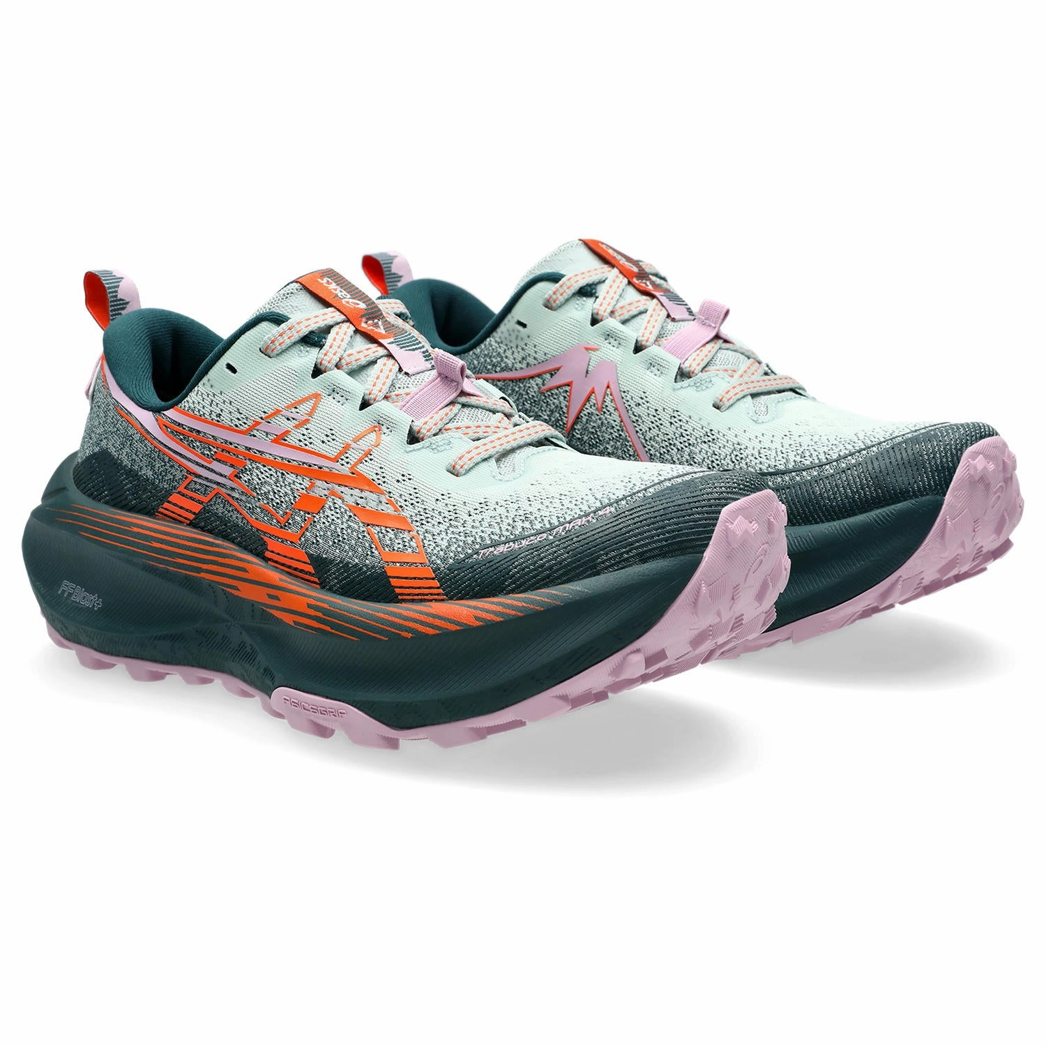 Asics Trabuco Max 4 | Cold Moss / Nova Orange | Womens Asics classic sport shoe designs