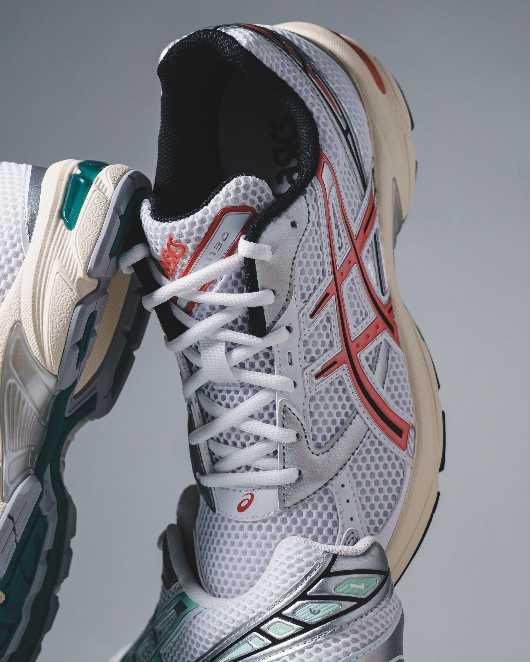 Asics Unisex Gel-1130 White Desert Red Core 1203A609-102 Asics shoe style pictures