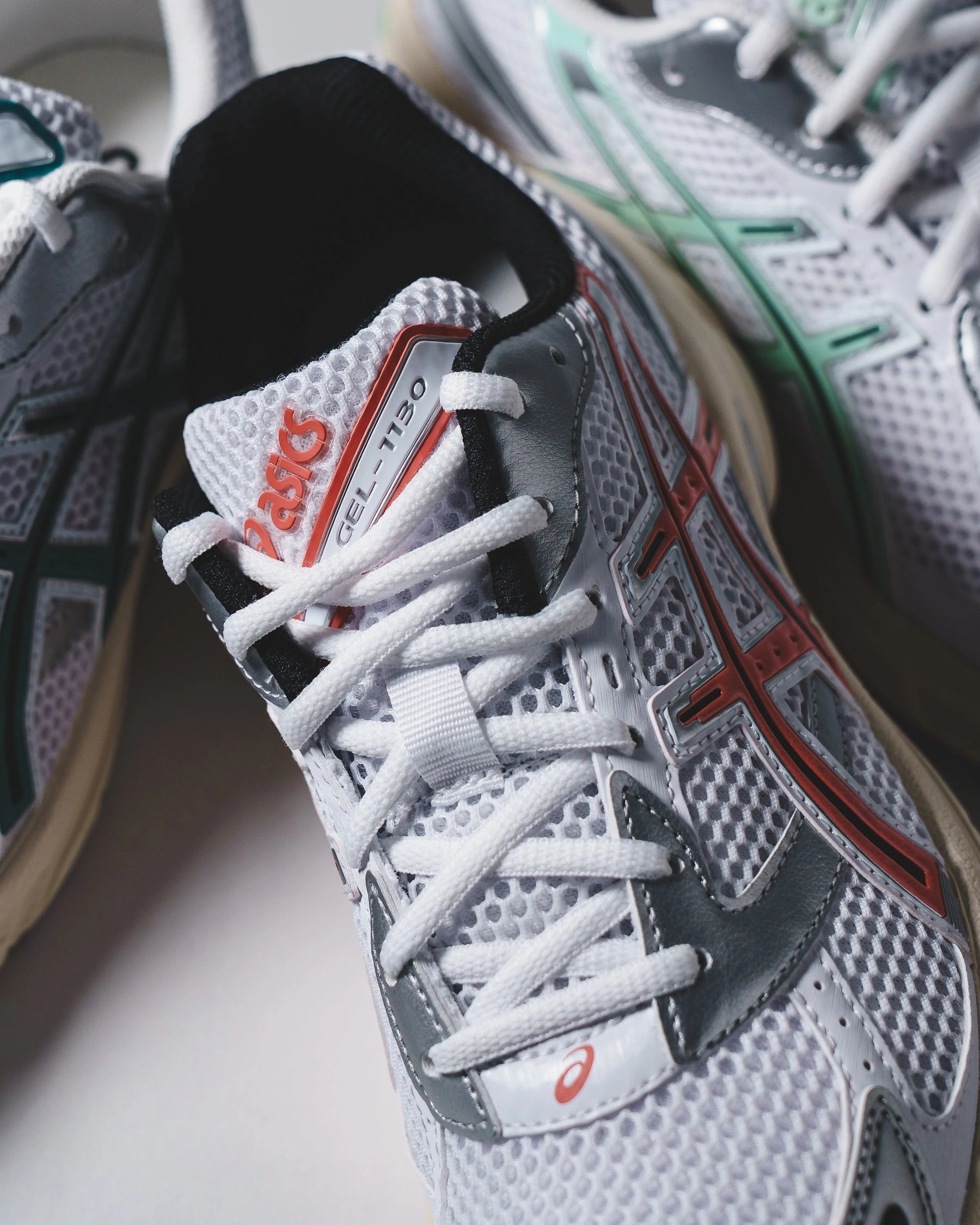 Asics Unisex Gel-1130 White Desert Red Core 1203A609-102 Asics shoe style pictures