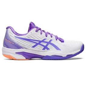 Asics Women Solution Speed FF 2 Tennis Shoes - White/Amethyst Asics tennis shoes