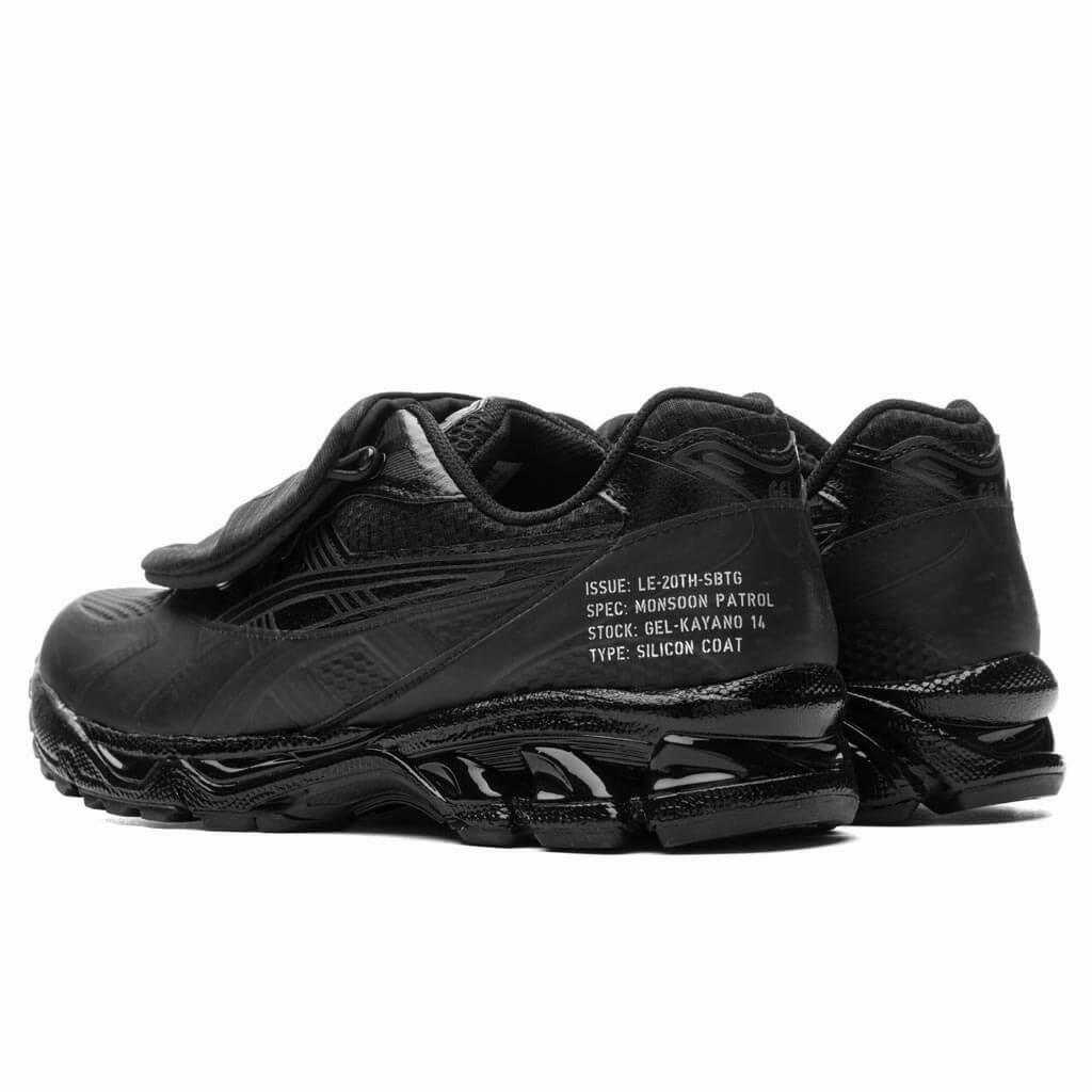 Asics x SBTG x Limited Edt Gel-Kayano 14 - Black/Black Asics Gel Cushion Running Shoes