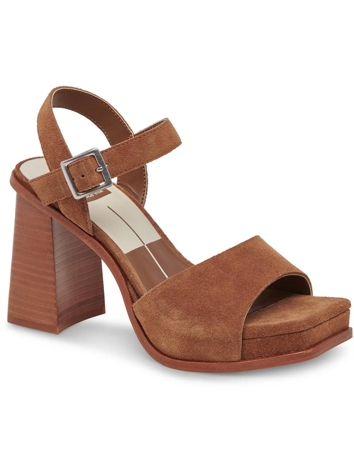 AUBREY Womens Suede Ankle Strap Mule Sandals