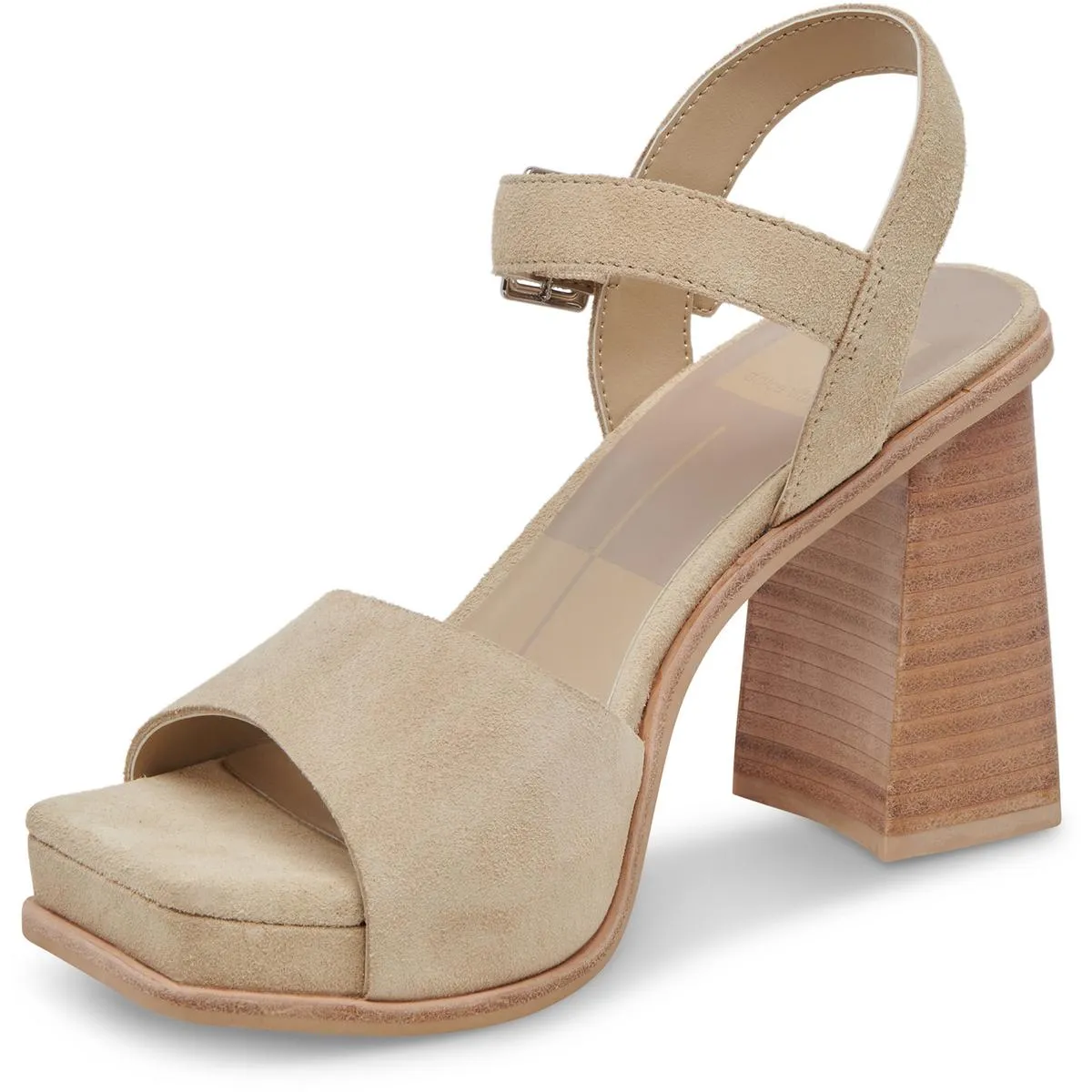 AUBREY Womens Suede Ankle Strap Mule Sandals