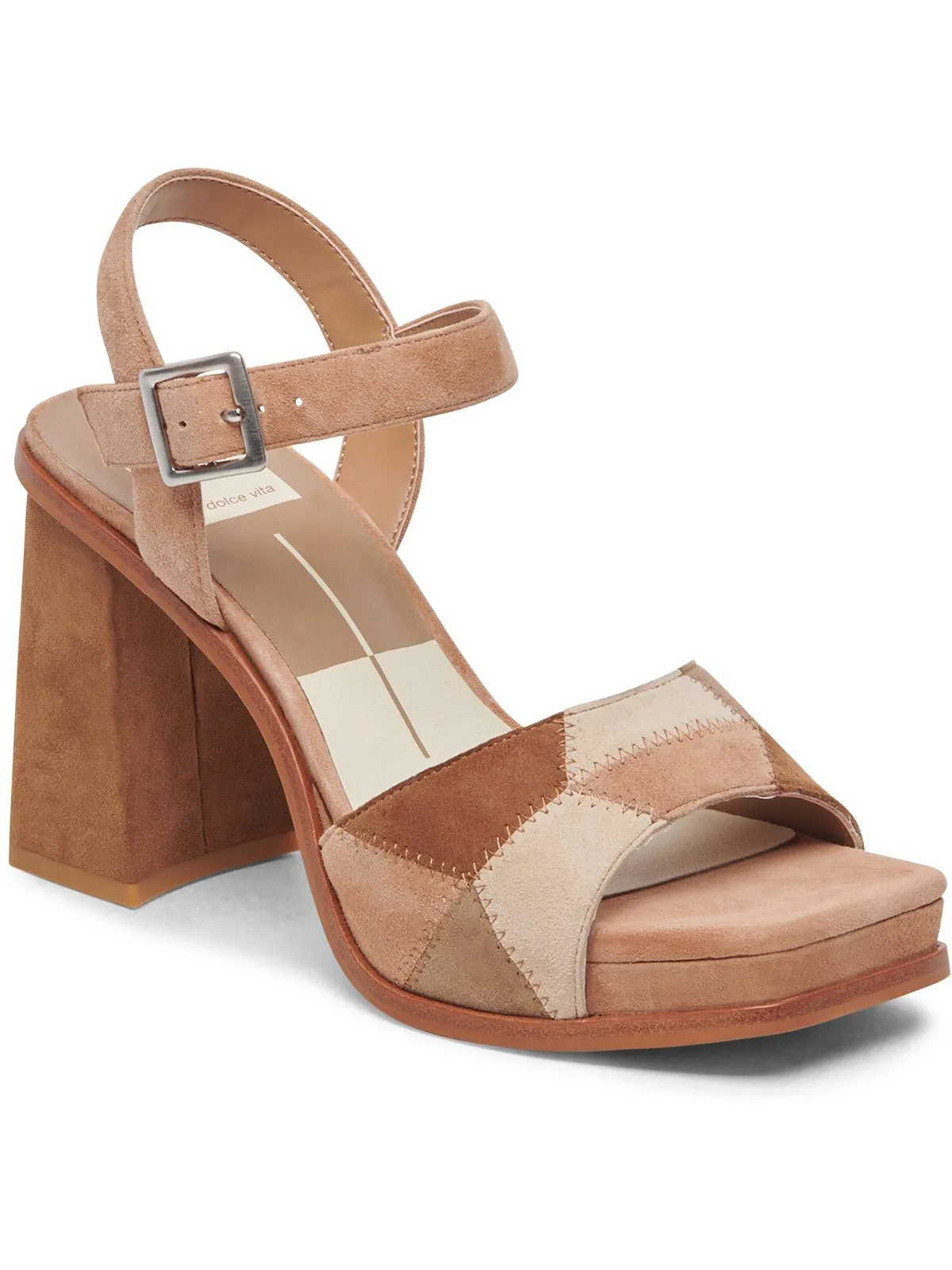 AUBREY Womens Suede Ankle Strap Mule Sandals