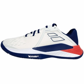 Babolat Men's Propulse Fury 3 AC 30S23208-1005 White/Estate Blue Hard court men's shoes