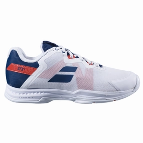 Babolat SFX3 All Court Men Tennis Shoes - White/Estate Blue Babolat tennis shoes