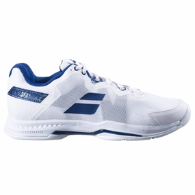 Babolat SFX3 All Court Men Tennis Shoes - White/Navy Babolat tennis shoes
