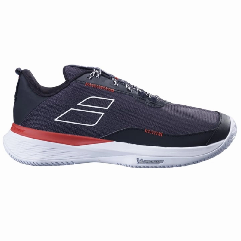 Babolat SPX Evo All Court Men Tennis Shoes -  Black/Fiesta Red Babolat tennis shoes