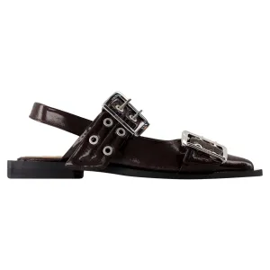 Ballerinas - Ganni - Polyester - Bordeaux