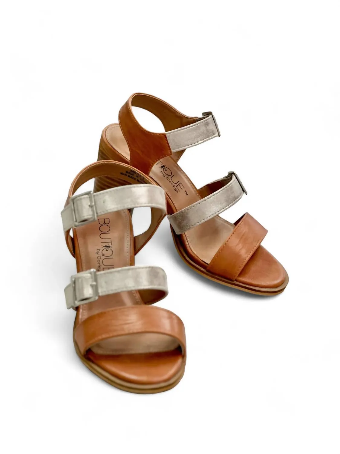 Banter Block Heel Sandal In Cognac