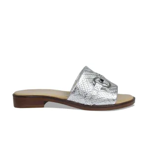 Bardot: Silver Weave Leather