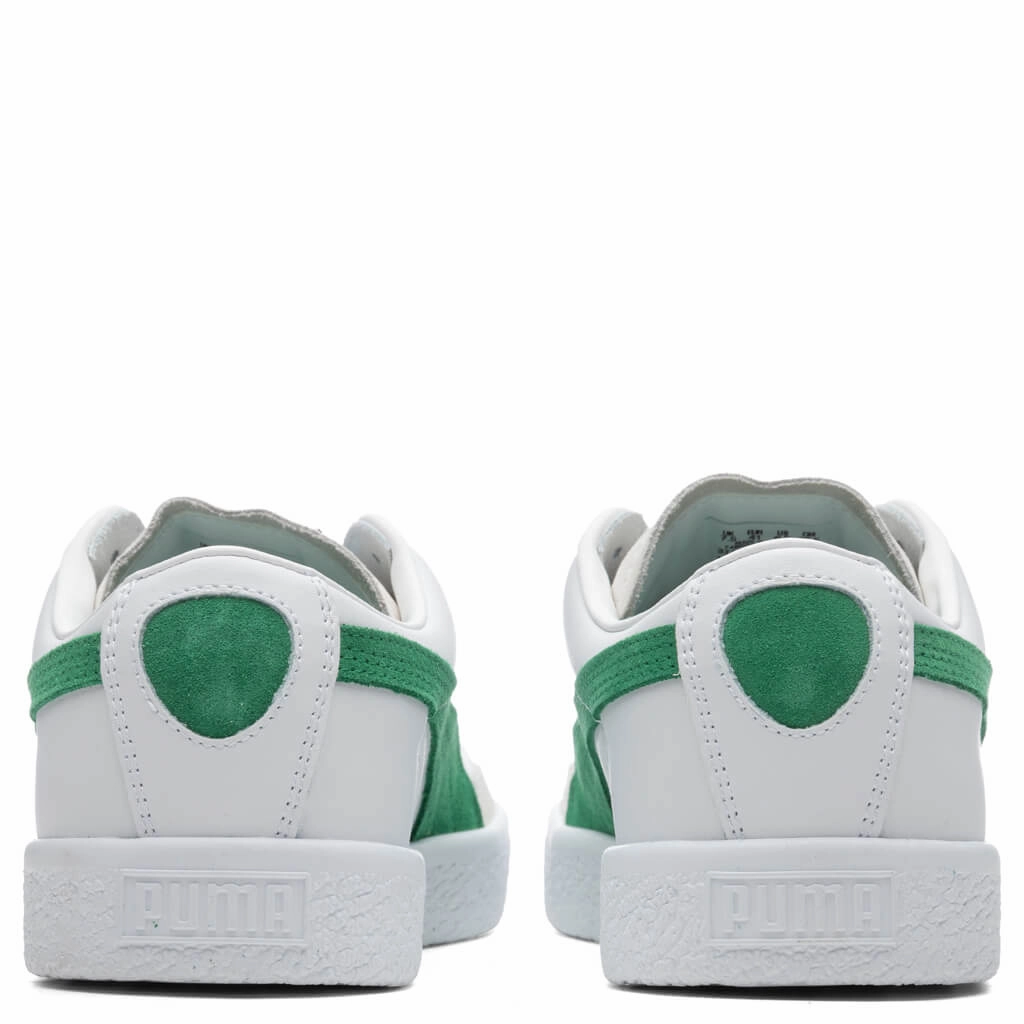 Basket VTG - White/Green Puma Stripe Logo Trainers