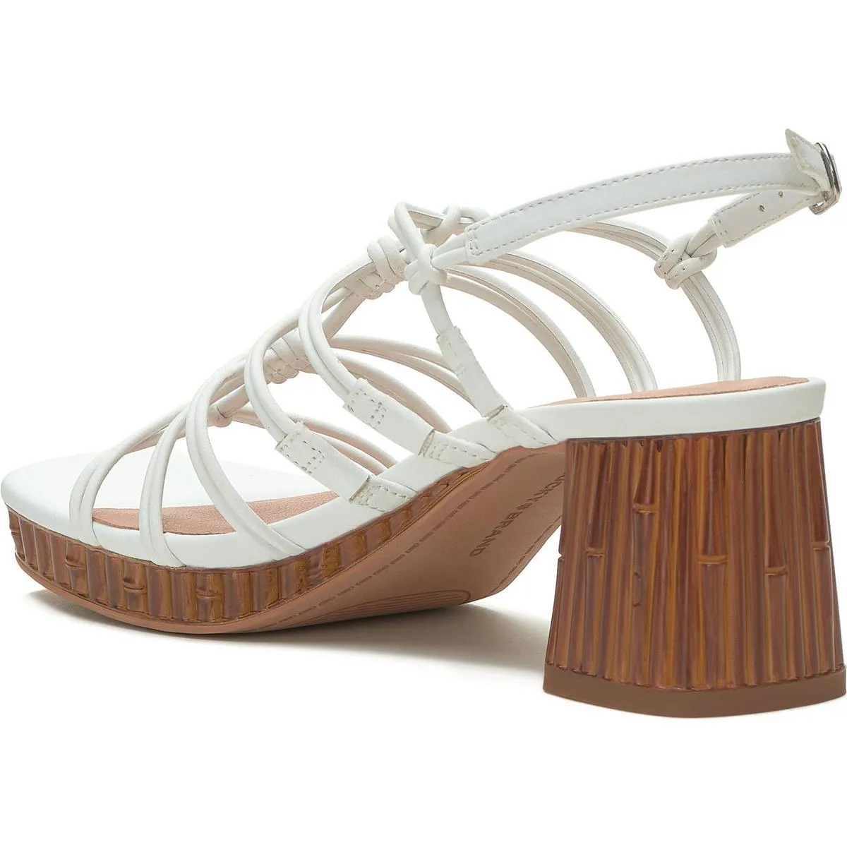 Bassie Womens Faux Leather Caged Gladiator Sandals