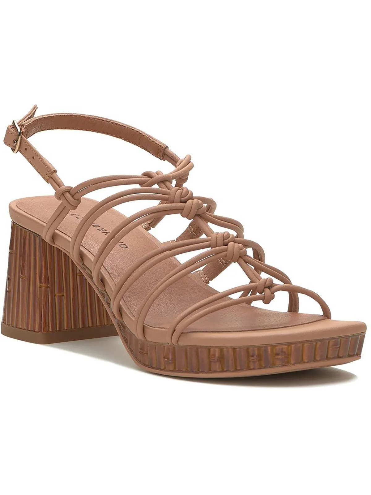 Bassie Womens Faux Leather Caged Gladiator Sandals