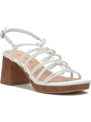 Bassie Womens Faux Leather Caged Gladiator Sandals