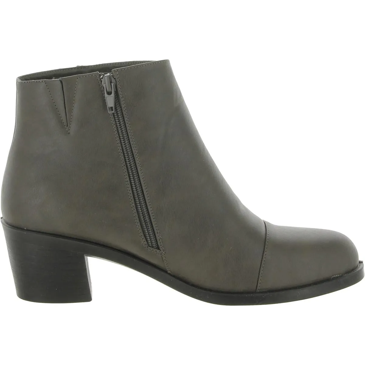 Bean  Womens Faux Leather Pull On Ankle Boots