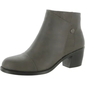 Bean  Womens Faux Leather Pull On Ankle Boots