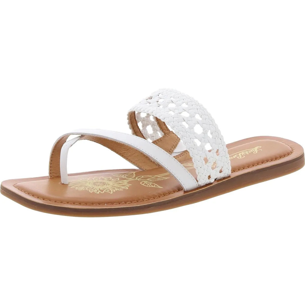 BECKERY Womens Open Toe Slip On Thong Sandals