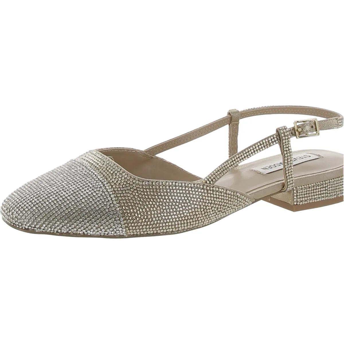 Belinda Womens Rhinestone Toe Cap Slingbacks
