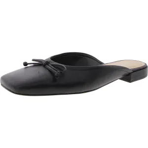 BHFO Womens Bow Leather Flat Shoes