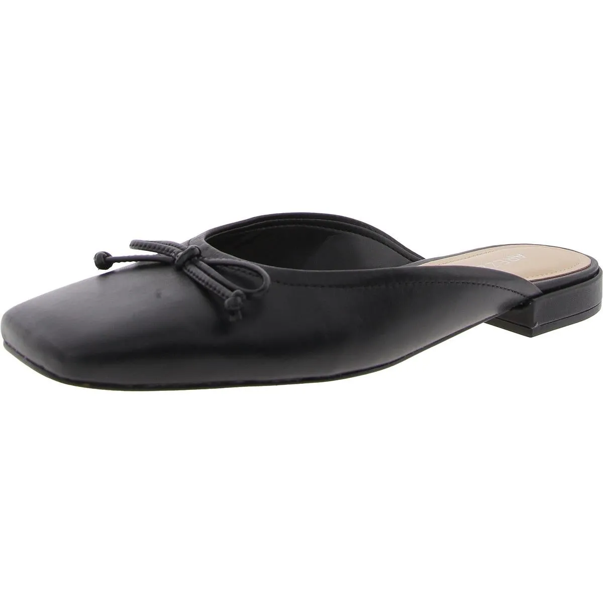 BHFO Womens Bow Leather Flat Shoes