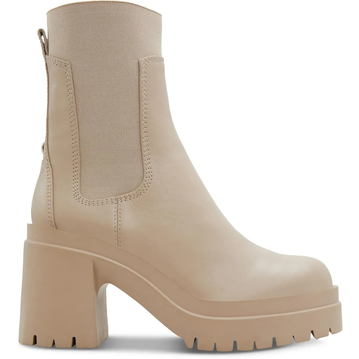 Big Mood Womens Leather Block Heel Mid-Calf Boots