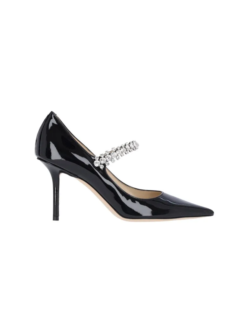 Bing 85" Mules In Black Patent Leather