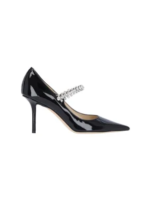 Bing 85" Mules In Black Patent Leather