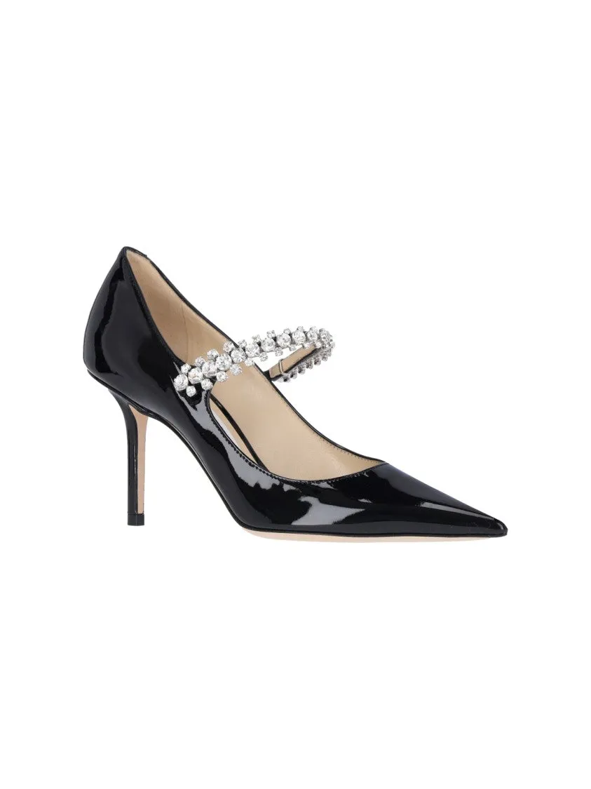 Bing 85" Mules In Black Patent Leather